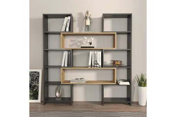 Bokhylle Bravelle Svart / Eik - Beige/Svart - Oppbevaring - Hylle - Bokhylle