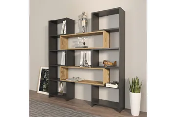 Bokhylle Bravelle Svart / Eik - Beige/Svart - Oppbevaring - Hylle - Bokhylle