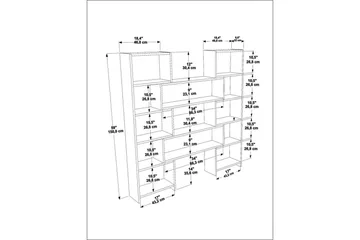 Bokhylle Bravelle Svart / Eik - Beige/Svart - Oppbevaring - Hylle - Bokhylle
