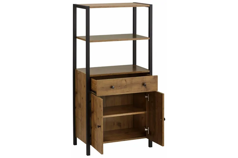 Brayden Hylle 60 cm - Brun / Svart - Oppbevaring - Hylle - Bokhylle