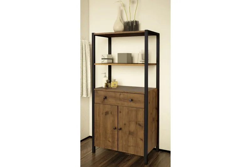 Brayden Hylle 60 cm - Brun / Svart - Oppbevaring - Hylle - Bokhylle