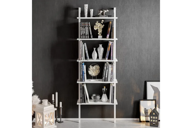 Brinkelid Bokhylle - Hvit - Oppbevaring - Hylle - Stigehylle & trappehylle