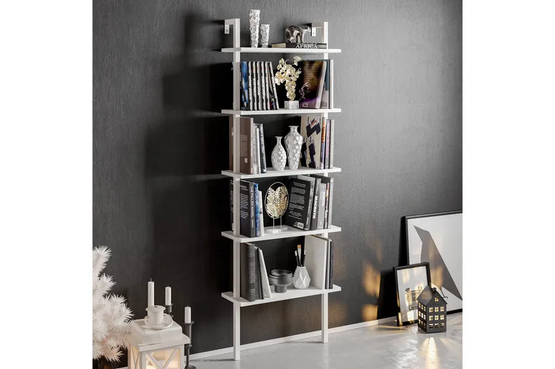 Brinkelid Bokhylle - Hvit - Oppbevaring - Hylle - Stigehylle & trappehylle