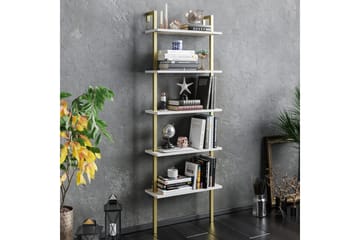 Brinkelid Bokhylle - Hvit/Marmor - Oppbevaring - Hylle - Stigehylle & trappehylle