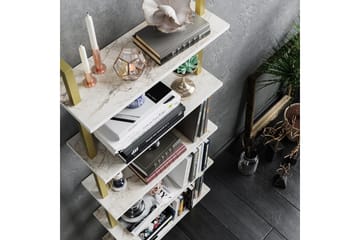 Brinkelid Bokhylle - Hvit/Marmor - Oppbevaring - Hylle - Stigehylle & trappehylle