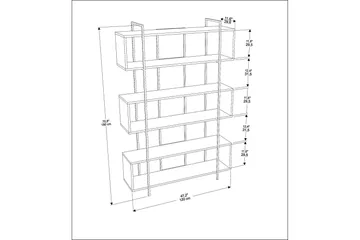 Bruti Bokhylle 120 cm - Hvit - Oppbevaring - Hylle - Bokhylle