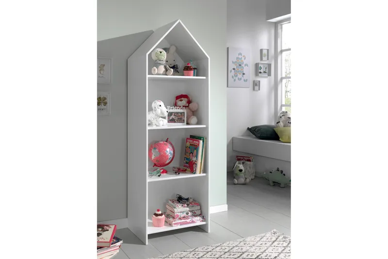Bustorp Garderobe 58 cm - Hvit/Svart - Oppbevaring - Hylle - Bokhylle
