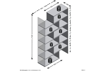 Calvia Bokhylle 84 cm - Hvit - Oppbevaring - Hylle - Bokhylle