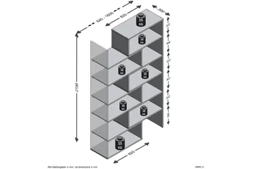 Calvia Bokhylle 84 cm - Hvit - Oppbevaring - Hylle - Bokhylle