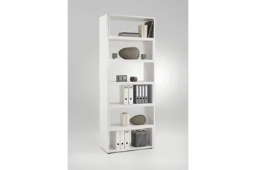 Calvia Uttrekkbar Bokhylle 84,2 cm i Malt Tre - Hvit - Oppbevaring - Hylle - Bokhylle
