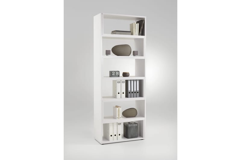 Calvia Uttrekkbar Bokhylle 84,2 cm i Malt Tre - Hvit - Oppbevaring - Hylle - Bokhylle