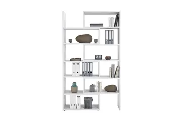 Calvia Uttrekkbar Bokhylle 84,2 cm i Malt Tre - Hvit - Oppbevaring - Hylle - Bokhylle