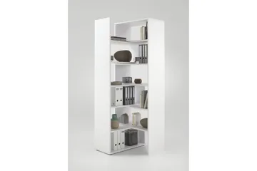 Calvia Uttrekkbar Bokhylle 84,2 cm i Malt Tre - Hvit - Oppbevaring - Hylle - Bokhylle