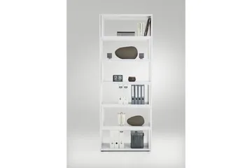 Calvia Uttrekkbar Bokhylle 84,2 cm i Malt Tre - Hvit - Oppbevaring - Hylle - Bokhylle