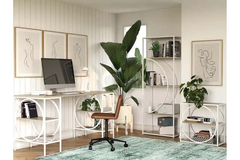 Cambridge Bokhylle 60,9x33,4 cm Hvit - Dorel Home - Oppbevaring - Hylle - Bokhylle