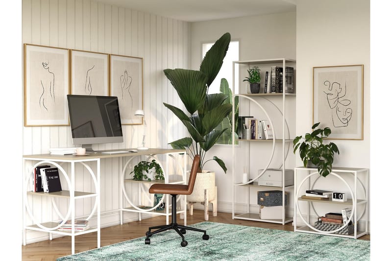 Cambridge Bokhylle 60,9x33,4 cm Hvit - Dorel Home - Oppbevaring - Hylle - Bokhylle