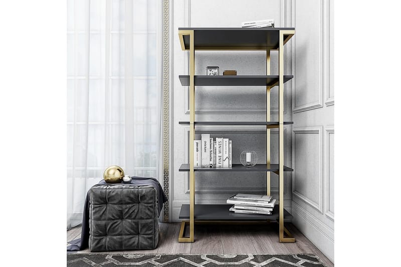 Camila Bokhylle 76x40 cm Grafittgrå - CosmoLiving - Oppbevaring - Hylle - Bokhylle