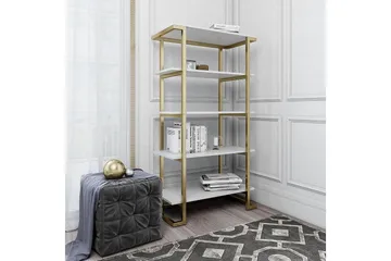 Camila Bokhylle 76x40 cm Hvit - CosmoLiving - Oppbevaring - Hylle - Bokhylle