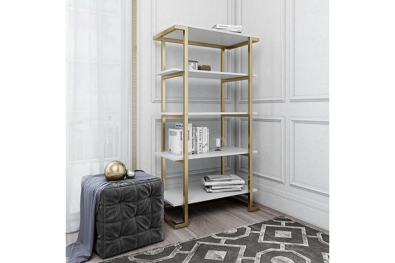 Camila Bokhylle 76x40 cm Hvit - CosmoLiving - Oppbevaring - Hylle - Bokhylle