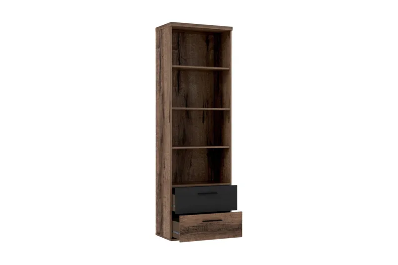 Cannop Hylle 220 cm - Brun/Svart - Oppbevaring - Hylle - Bokhylle