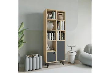 Casabetania Bokhylle 30x60 cm - Antrasitt/Natur - Oppbevaring - Hylle - Bokhylle