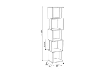 Chiranda Bokhylle 35 cm i Lyst Tre - Hvit|Brun - Oppbevaring - Hylle - Bokhylle
