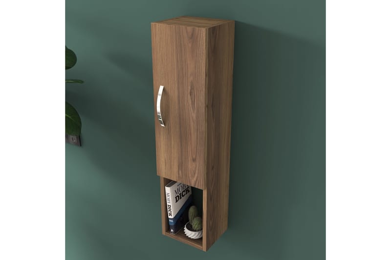 Dannderic Bokhylle 19x22 cm - Valnøtt/Sølv - Oppbevaring - Hylle - Bokhylle