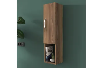 Dannderic Bokhylle 19x22 cm - Valnøtt/Sølv - Oppbevaring - Hylle - Bokhylle