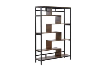 Daven Bokhylle 115 cm i Tre med Metallstativ - Brun - Oppbevaring - Hylle - Bokhylle