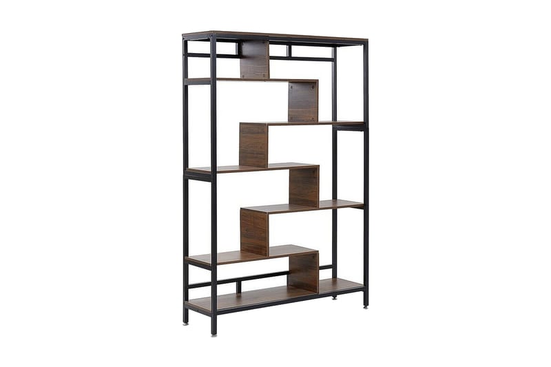 Daven Bokhylle 115 cm i Tre med Metallstativ - Brun - Oppbevaring - Hylle - Bokhylle