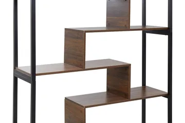 Daven Bokhylle 115 cm i Tre med Metallstativ - Brun - Oppbevaring - Hylle - Bokhylle