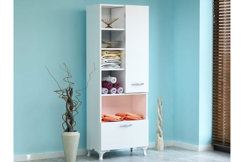 Decorotika Bokhylle 60 cm i Malt Tre - Hvit - Oppbevaring - Hylle - Bokhylle