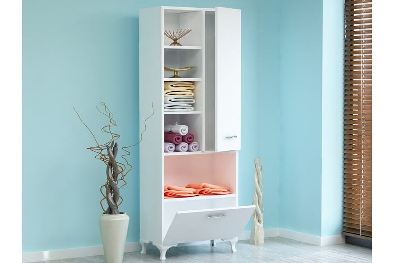 Decorotika Bokhylle 60 cm i Malt Tre - Hvit - Oppbevaring - Hylle - Bokhylle