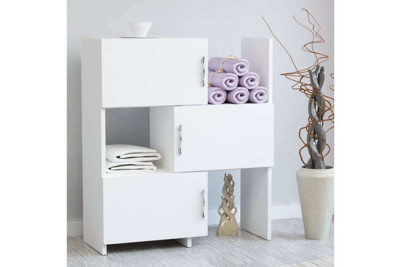 Decorotika Bokhylle 65 cm i Malt Tre - Hvit - Oppbevaring - Hylle - Bokhylle