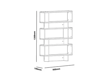 Decorotika Bokhylle 90 cm i Malt Tre - Hvit - Oppbevaring - Hylle - Bokhylle