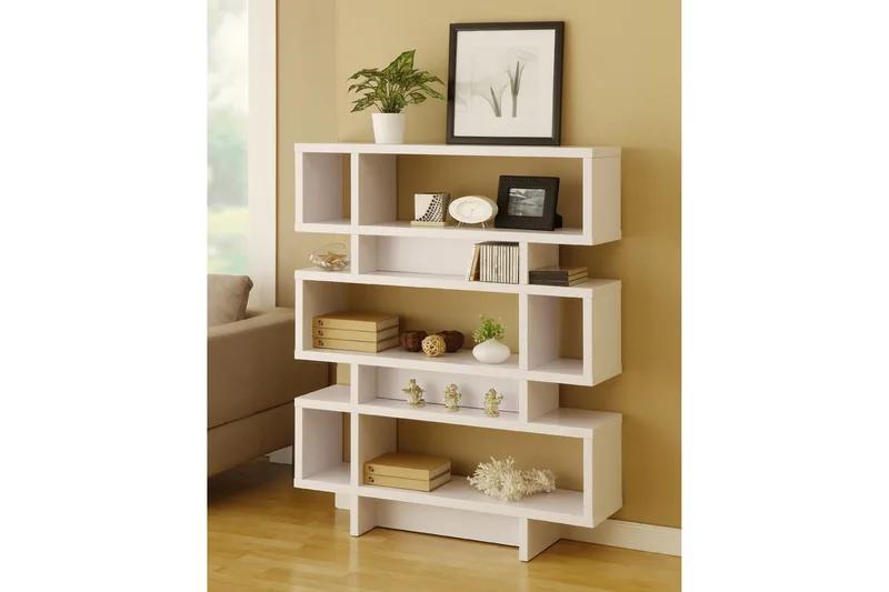 Decorotika Bokhylle 90 cm i Malt Tre - Hvit - Oppbevaring - Hylle - Bokhylle