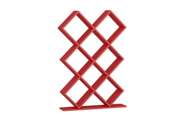 Decorotika Bokhylle 90 cm i Malt Tre - Rød - Oppbevaring - Hylle - Bokhylle