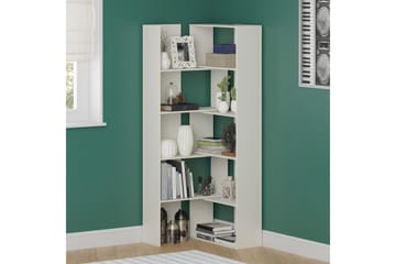 Decorotika Uttrekkbar Bokhylle 140 cm i Malt Tre - Hvit - Oppbevaring - Hylle - Bokhylle