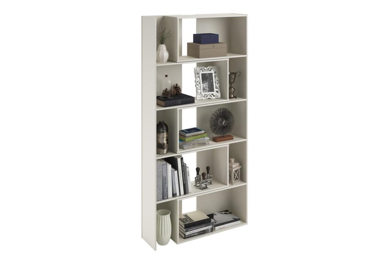 Decorotika Uttrekkbar Bokhylle 140 cm i Malt Tre - Hvit - Oppbevaring - Hylle - Bokhylle