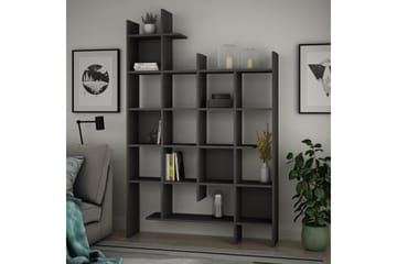 Decorta Bokhylle 122 cm i Mørkt Tre - Grå - Oppbevaring - Hylle - Bokhylle