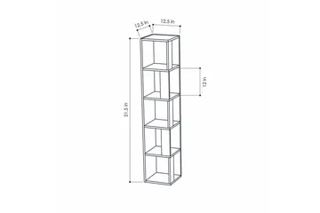 Decorta Bokhylle 32 cm i Malt Tre - Hvit - Oppbevaring - Hylle - Bokhylle