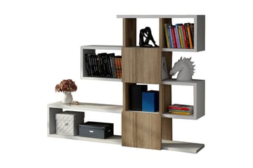Decorta Bokhylle i Tre - Hvit|Brun - Oppbevaring - Hylle - Bokhylle