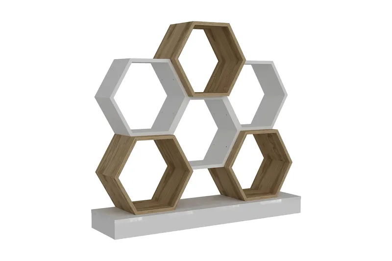 Desgrar Bokhylle 120x109 cm, Hvit