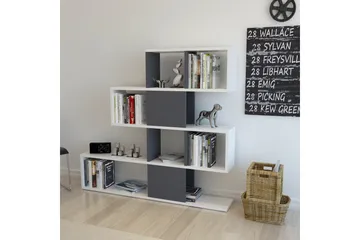 Desgrar Bokhylle 120x109 cm i Malt Tre - Hvit - Oppbevaring - Hylle - Bokhylle