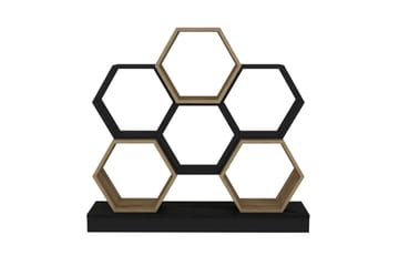 Desgrar Bokhylle 120x109 cm - Svart - Oppbevaring - Hylle - Bokhylle