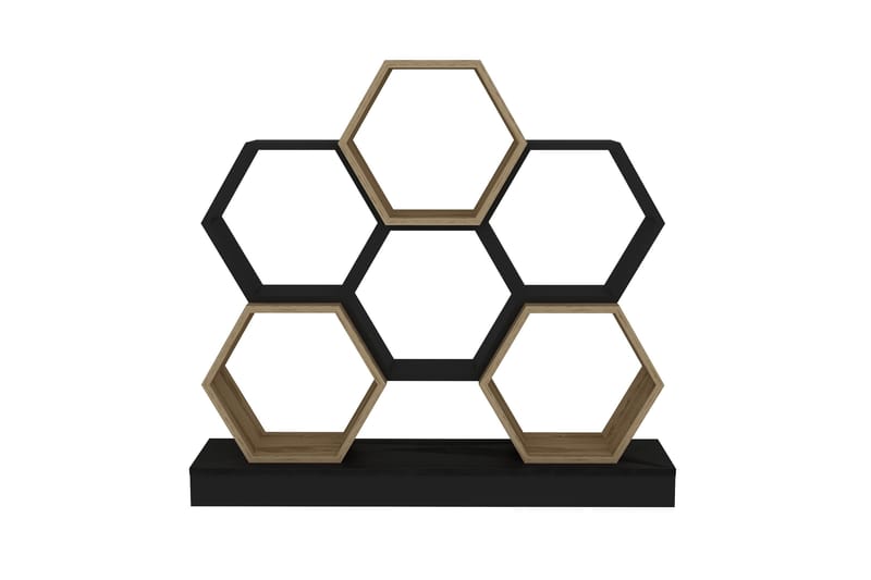 Desgrar Bokhylle 120x109 cm - Svart - Oppbevaring - Hylle - Bokhylle