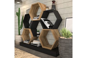 Desgrar Bokhylle 120x109 cm - Svart - Oppbevaring - Hylle - Bokhylle