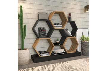 Desgrar Bokhylle 120x109 cm - Svart - Oppbevaring - Hylle - Bokhylle