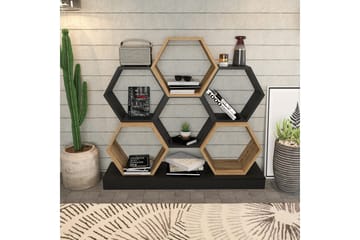 Desgrar Bokhylle 120x109 cm - Svart - Oppbevaring - Hylle - Bokhylle
