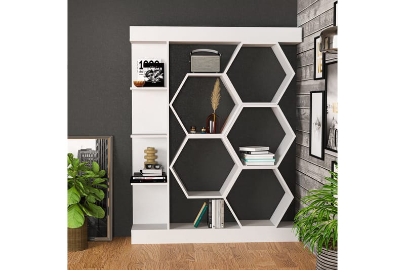 Desgrar Bokhylle 140x177,4 cm - Hvit - Oppbevaring - Hylle - Bokhylle